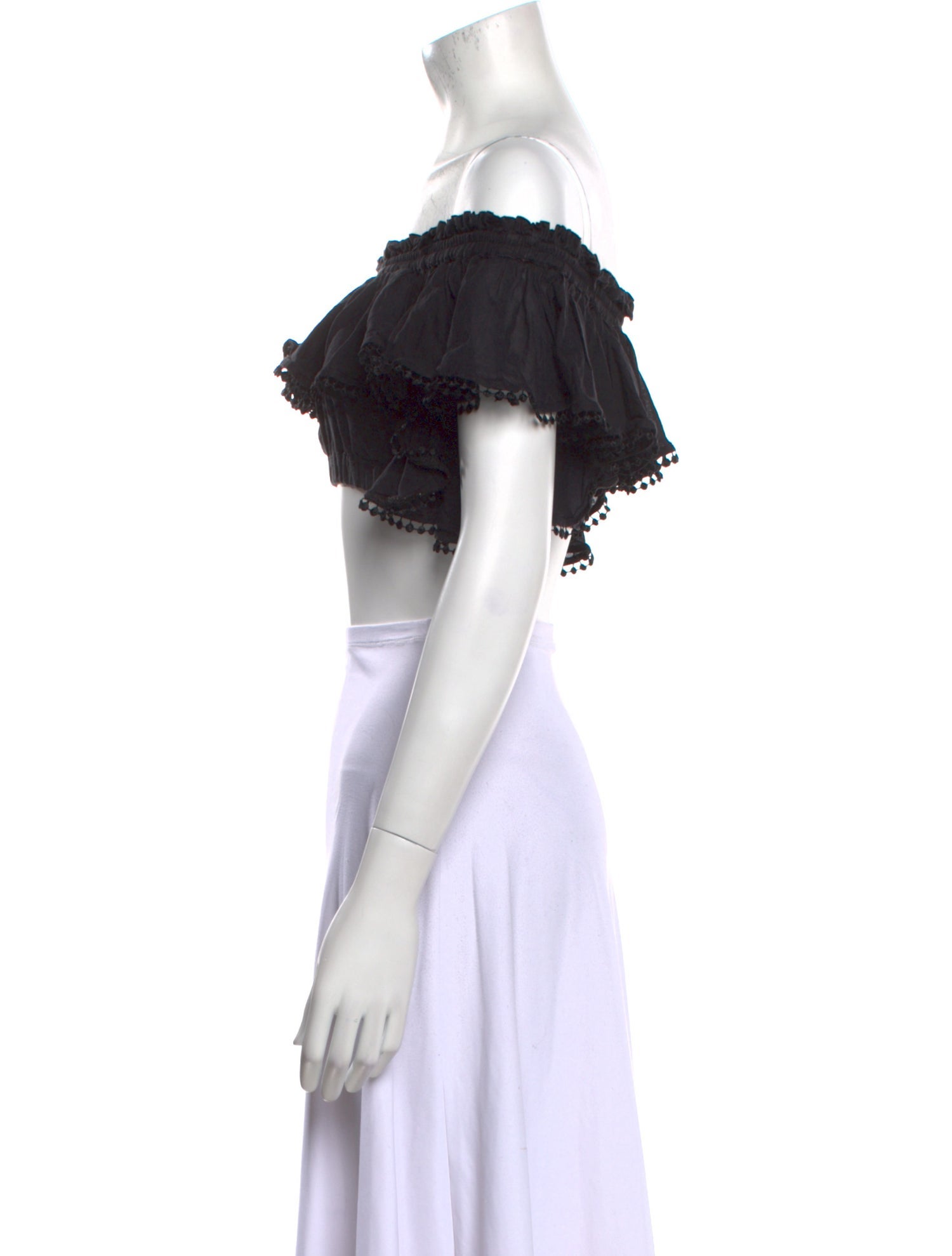 Charo Ruiz Off-The-Shoulder Short Sleeve Crop Top