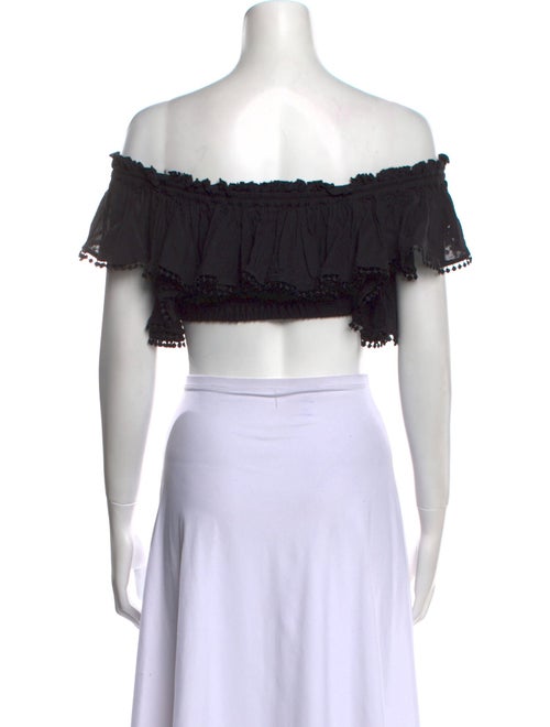 Charo Ruiz Off-The-Shoulder Short Sleeve Crop Top