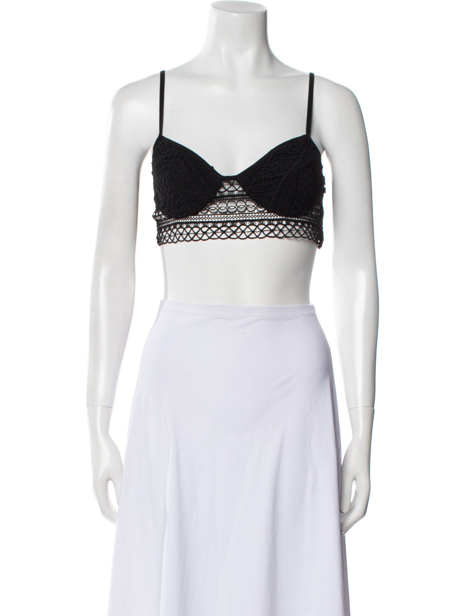 Charo Ruiz Square Neckline Sleeveless Crop Top