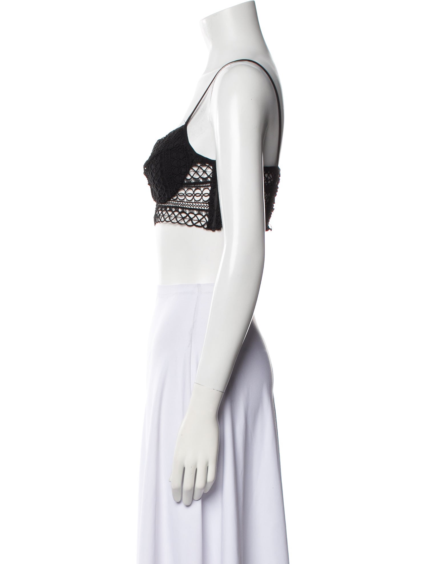 Charo Ruiz Square Neckline Sleeveless Crop Top