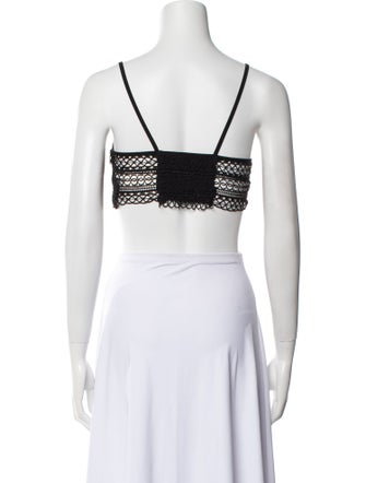 Charo Ruiz Square Neckline Sleeveless Crop Top