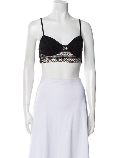 Charo Ruiz Square Neckline Sleeveless Crop Top