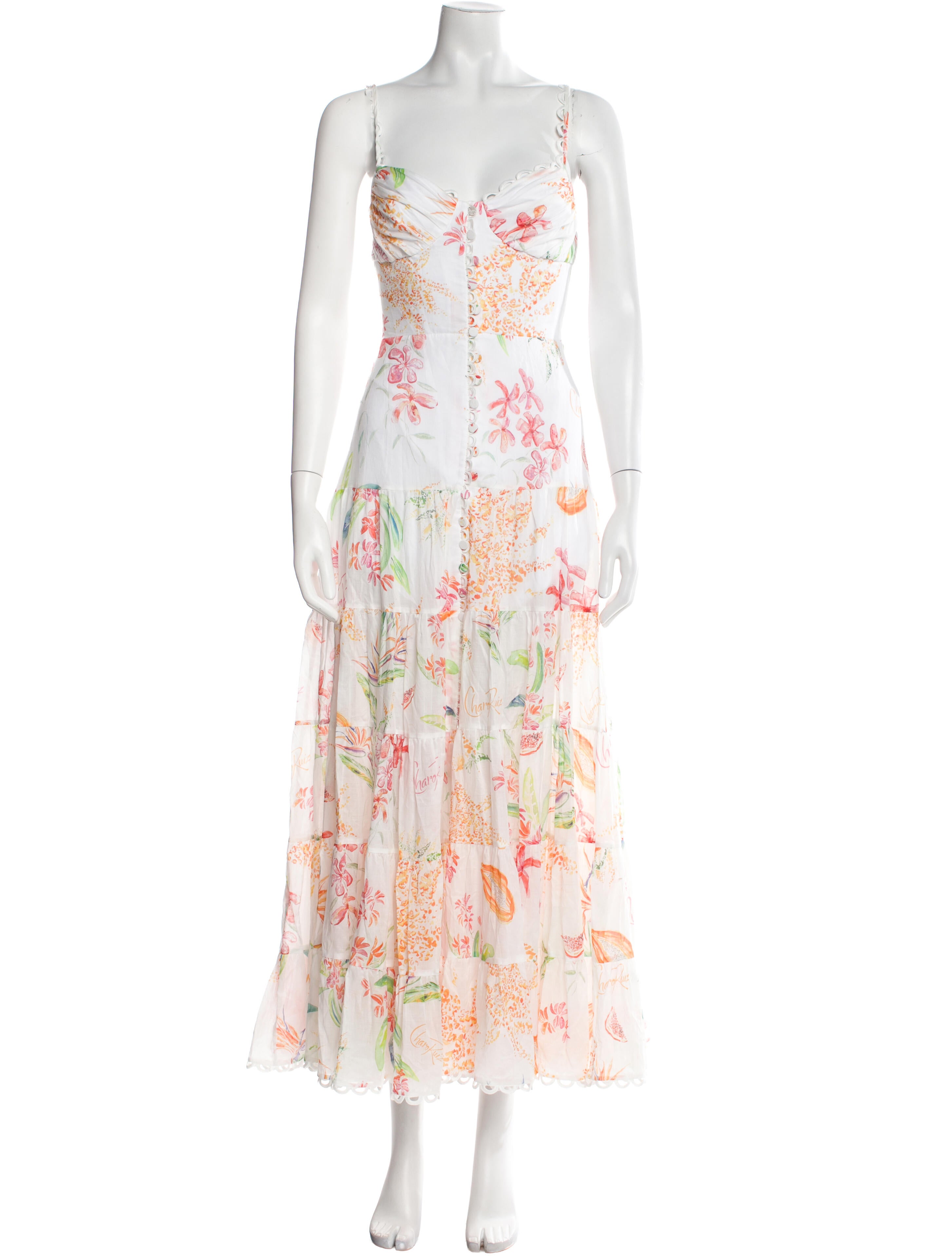 Charo Ruiz Floral Print Long Dress
