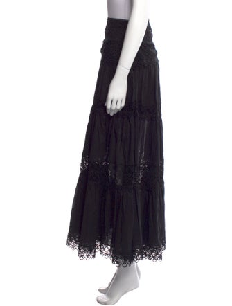 Charo Ruiz Crochet Trim Midi Length Skirt