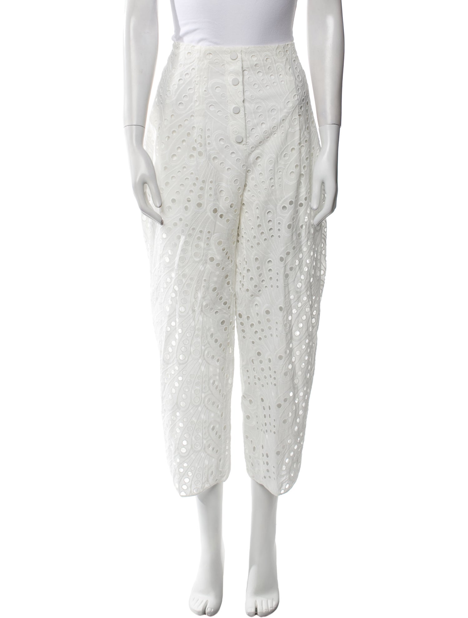 Charo Ruiz Eyelet Straight Leg Pants