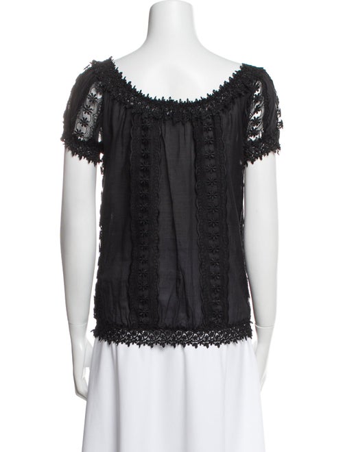 Charo Ruiz Scoop Neck Short Sleeve Blouse