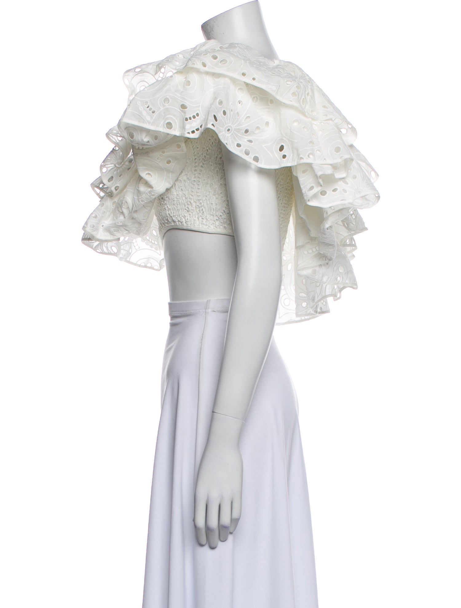 Charo Ruiz One-Shoulder Short Sleeve Crop Top w/ Tags