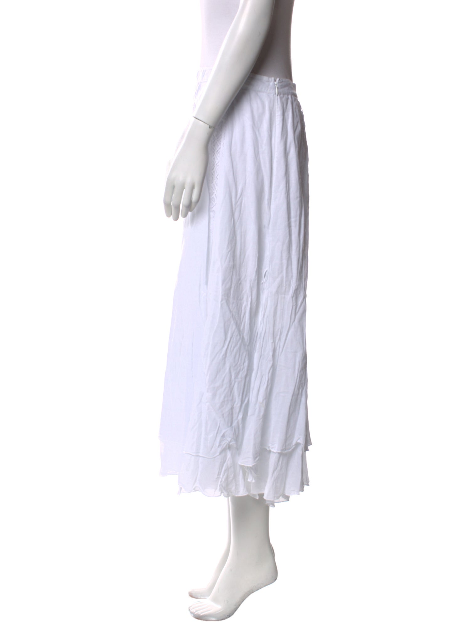 Charo Ruiz Lace Trim Embellishment Midi Length Skirt