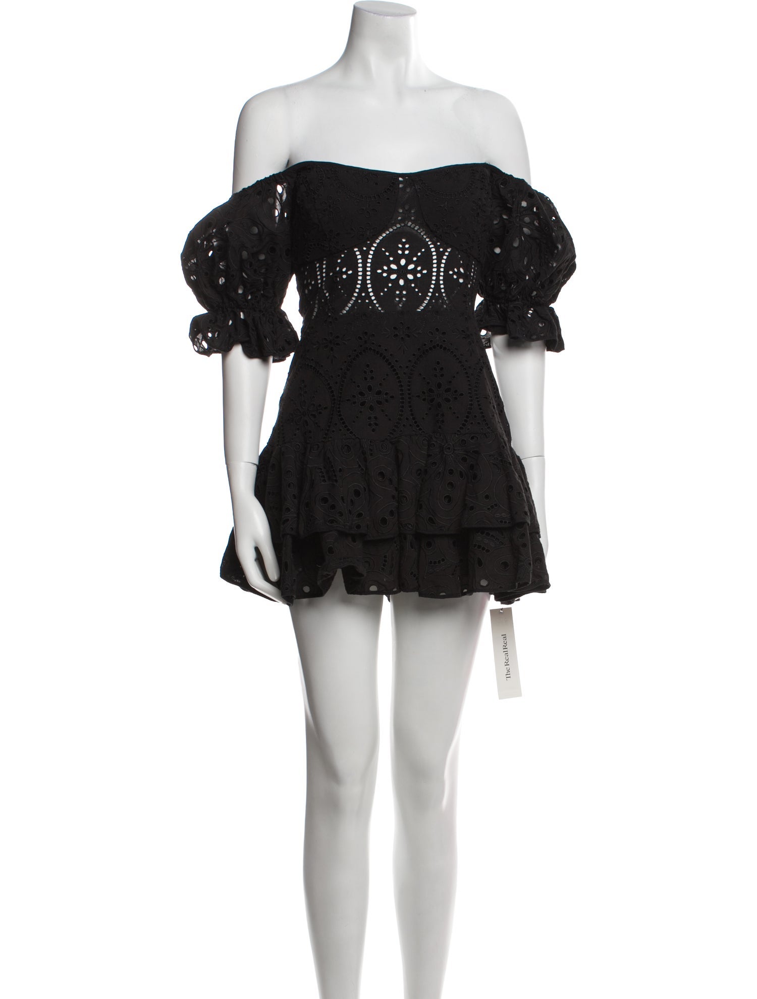 Charo Ruiz Lace Pattern Mini Dress