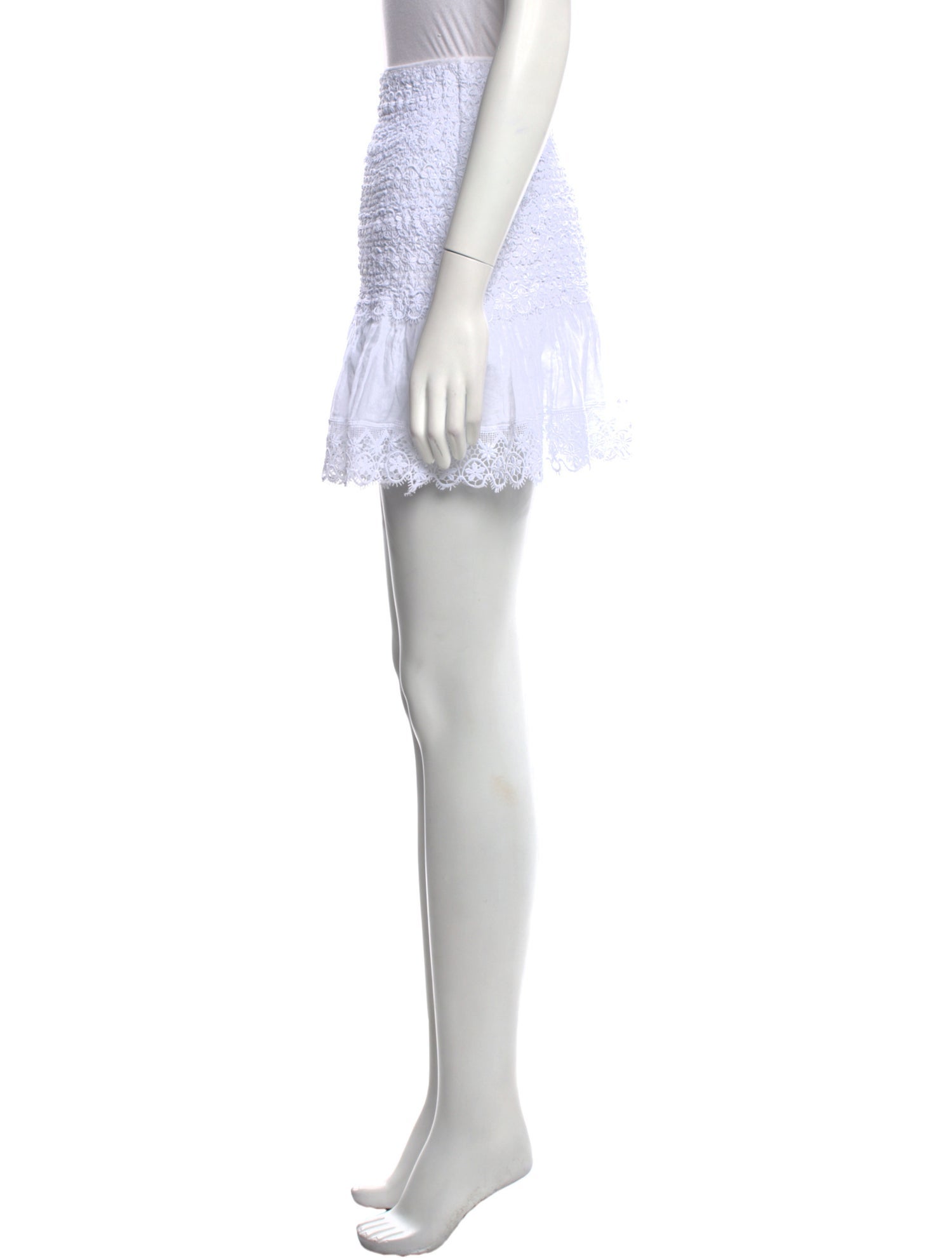 Charo Ruiz Lace Pattern Mini Skirt