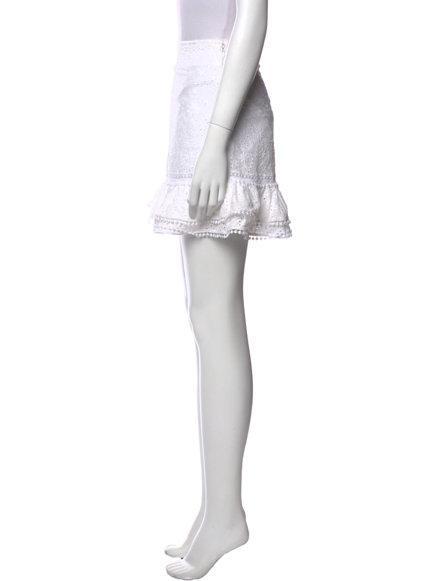 Charo Ruiz Embroidered Accent Mini Skirt