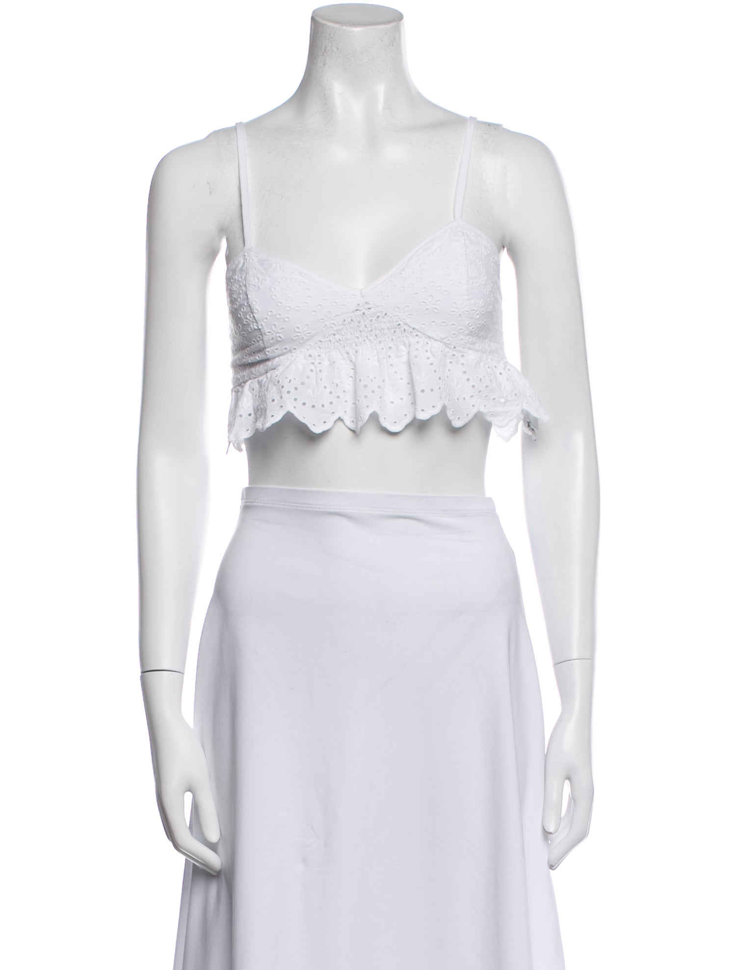 Charo Ruiz Square Neckline Sleeveless Crop Top