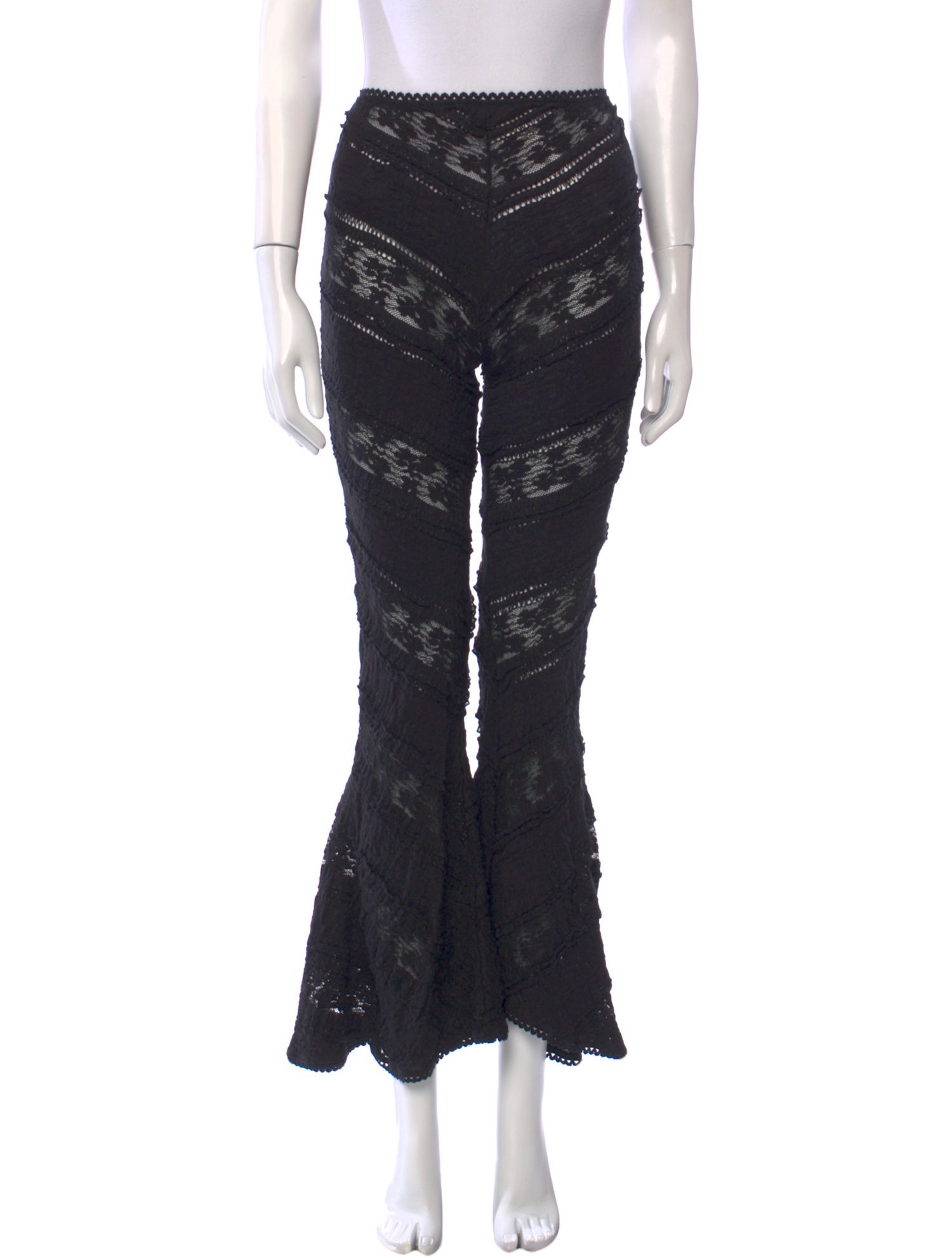 Charo Ruiz Lace Pattern Wide Leg Pants