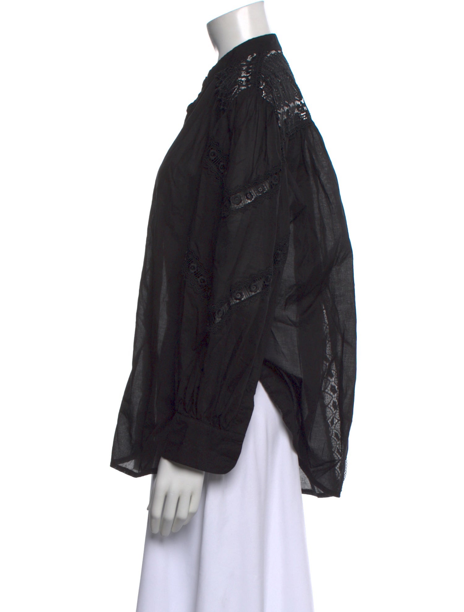 Charo Ruiz Mock Neck Long Sleeve Blouse