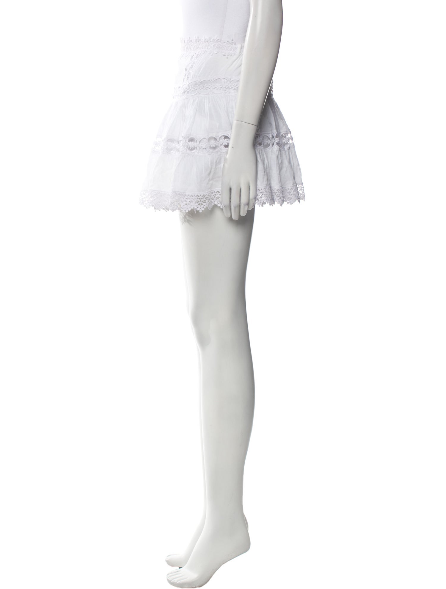 Charo Ruiz Crochet Trim Mini Skirt