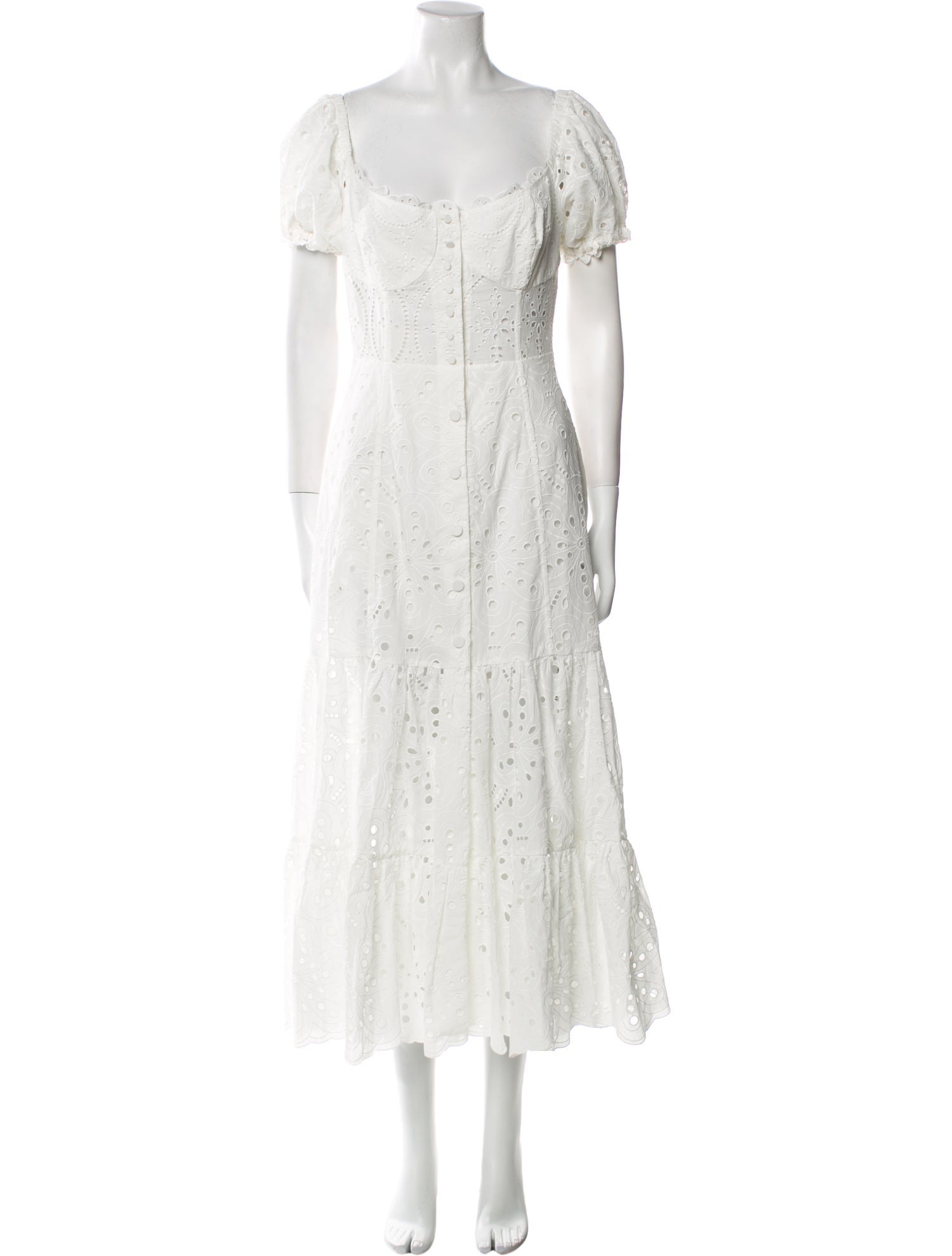 Charo Ruiz Scoop Neck Midi Length Dress