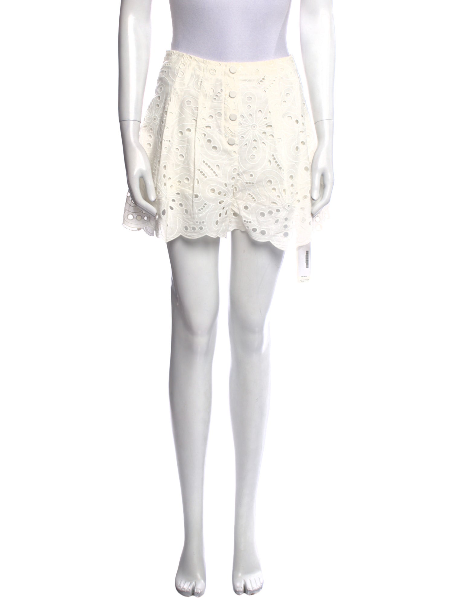 Charo Ruiz Lace Pattern Mini Shorts