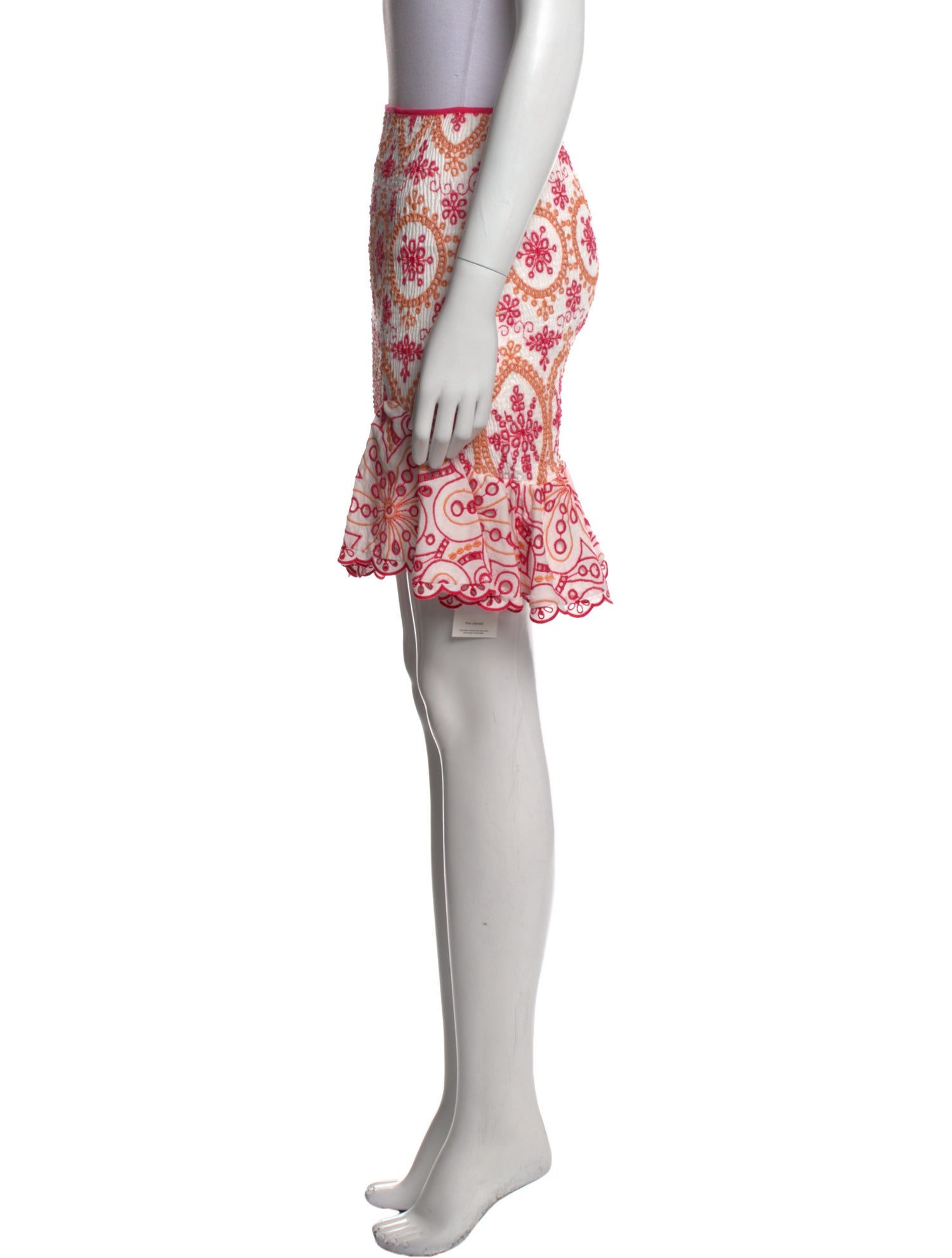 Charo Ruiz Lace Pattern Mini Skirt