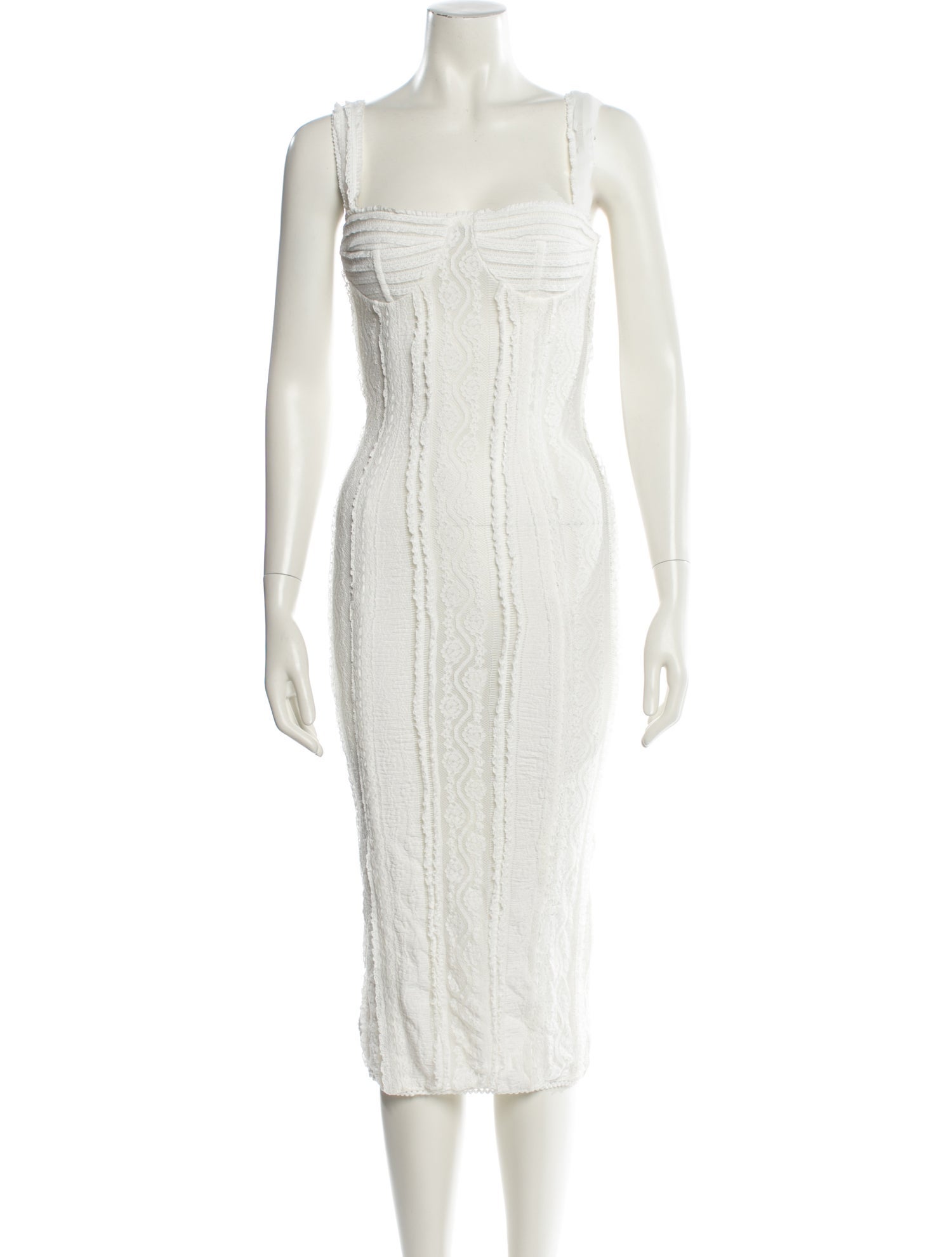 Charo Ruiz Square Neckline Midi Length Dress