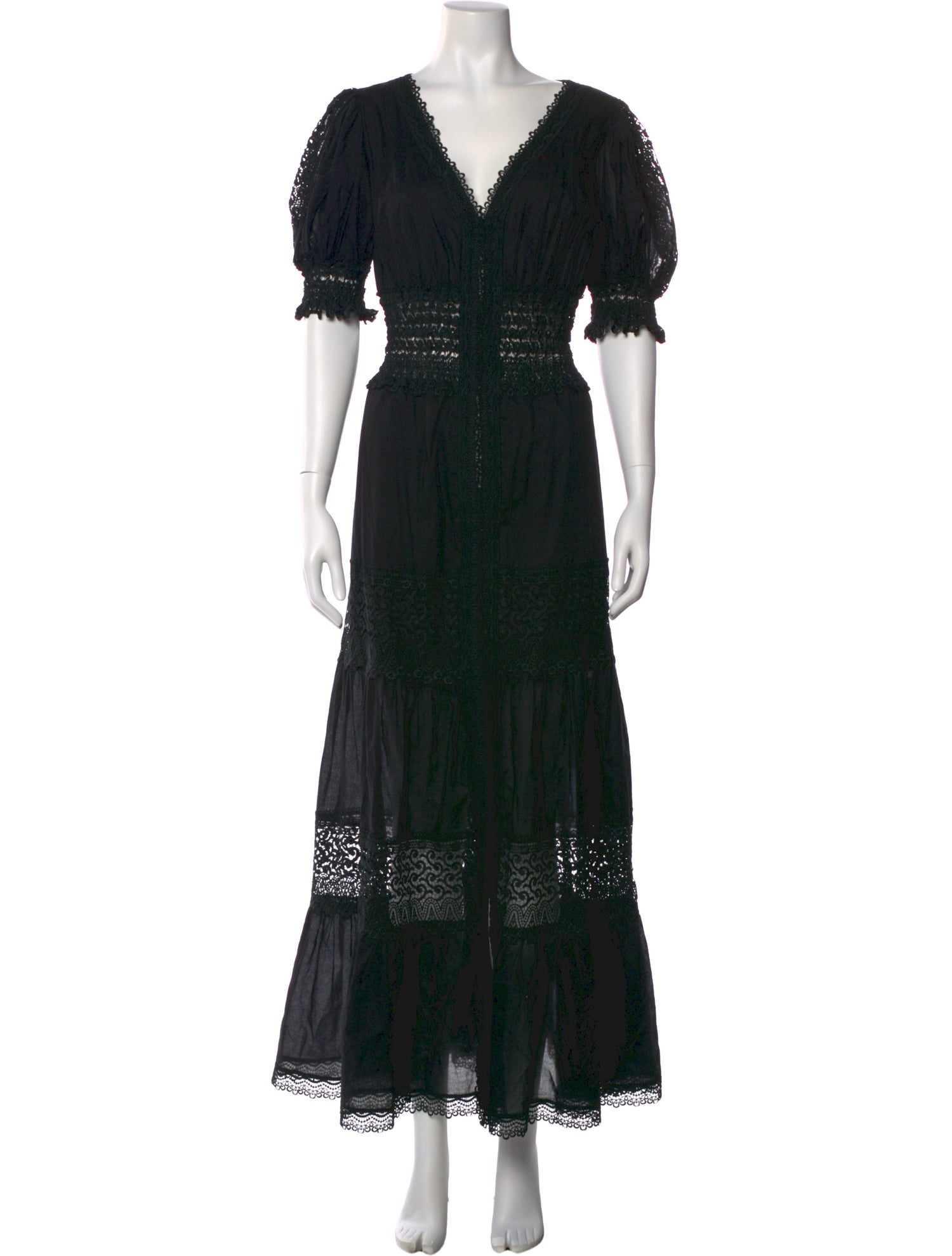 Charo Ruiz V-Neck Long Dress