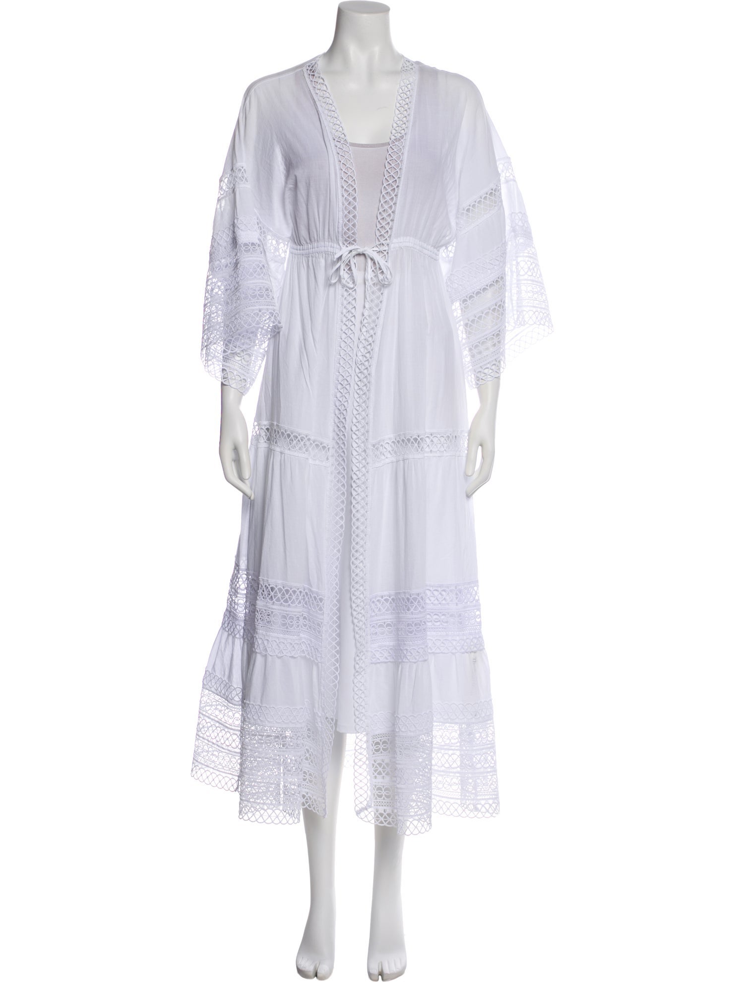 Charo Ruiz Crochet Trim Robe