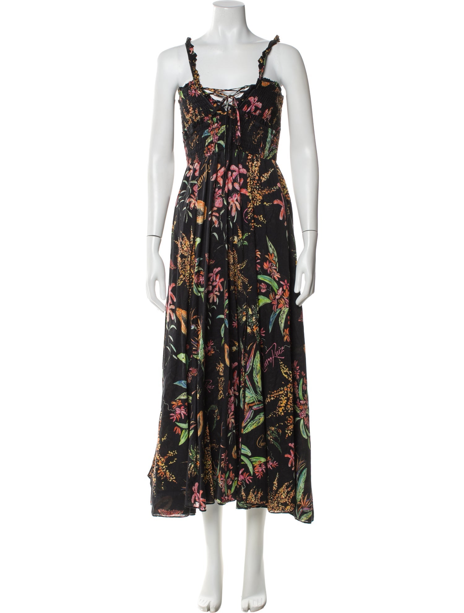 Charo Ruiz Floral Print Long Dress