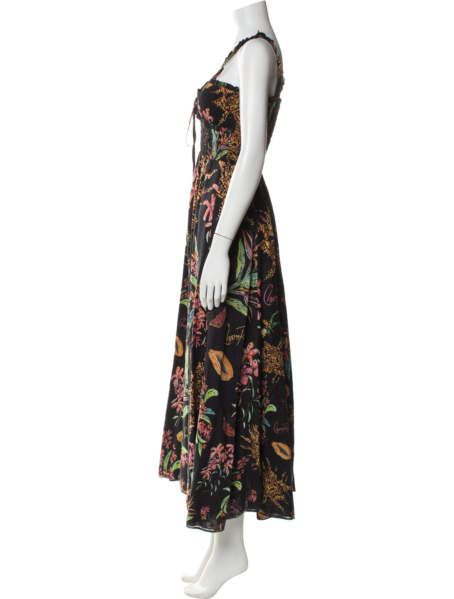 Charo Ruiz Floral Print Long Dress