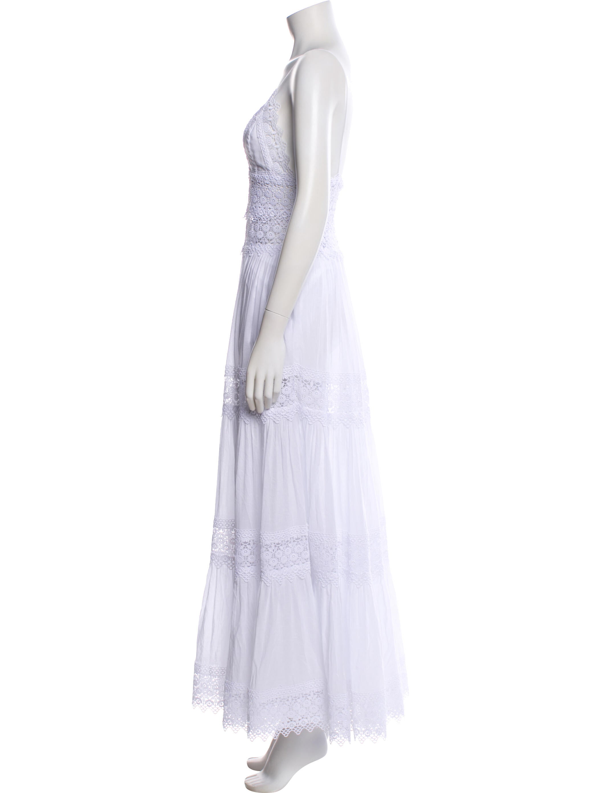 Charo Ruiz V-Neck Long Dress