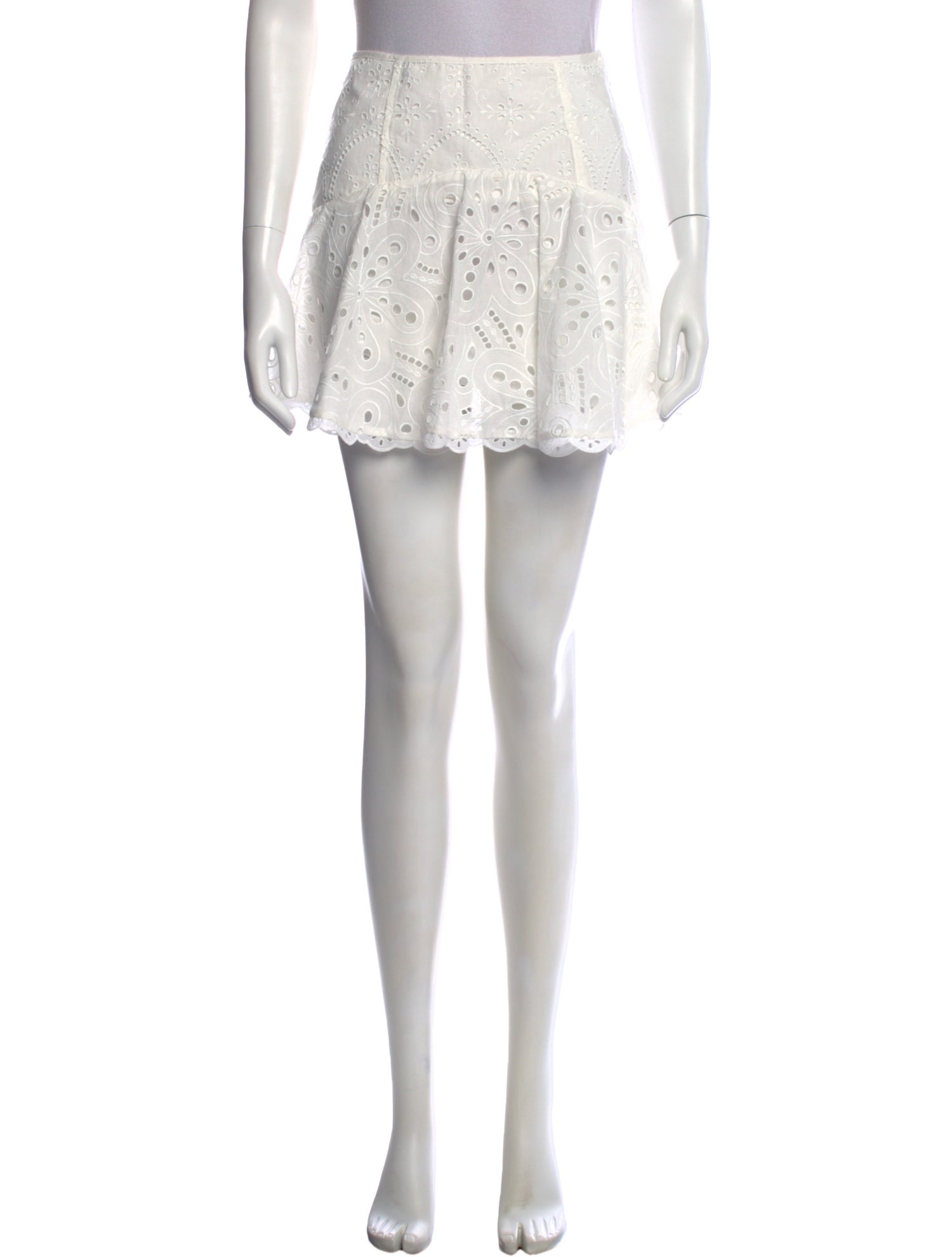 Charo Ruiz Lace Pattern Mini Skirt