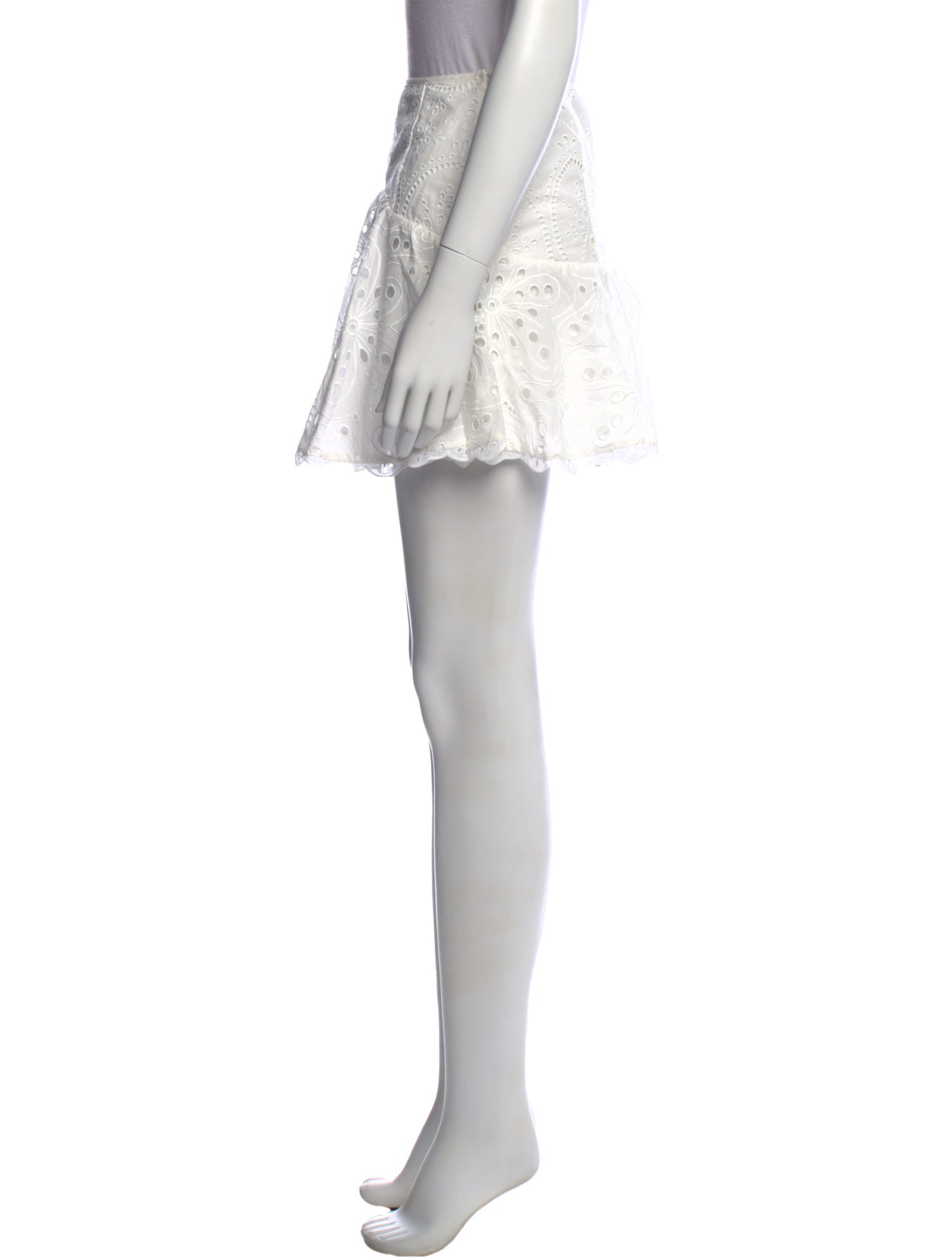 Charo Ruiz Lace Pattern Mini Skirt