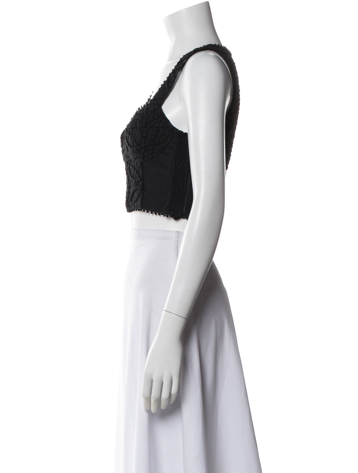 Charo Ruiz Square Neckline Sleeveless Crop Top
