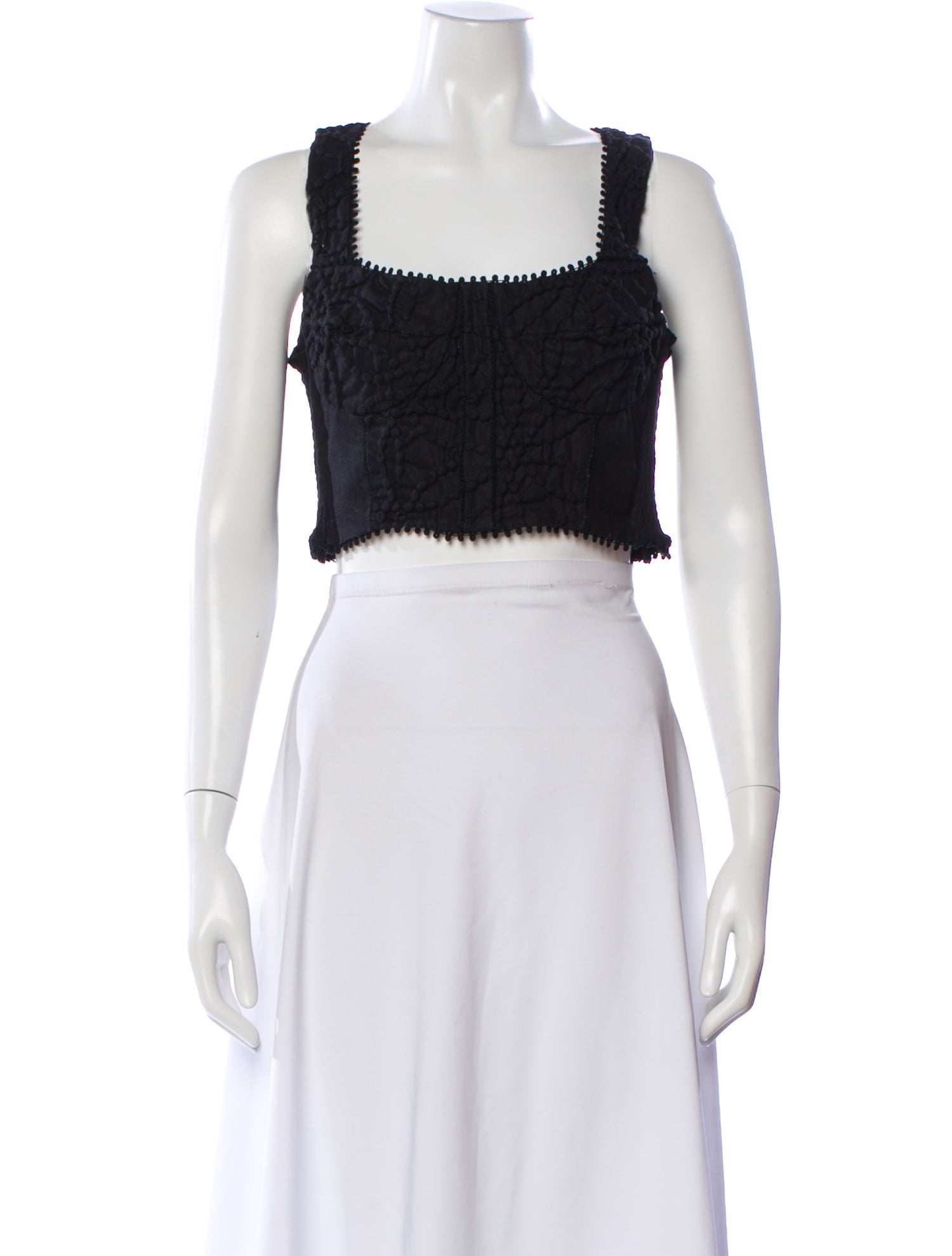 Charo Ruiz Square Neckline Sleeveless Crop Top
