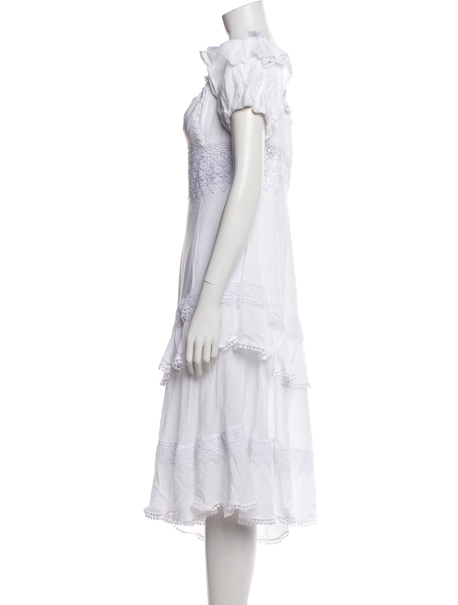 Charo Ruiz Square Neckline Midi Length Dress