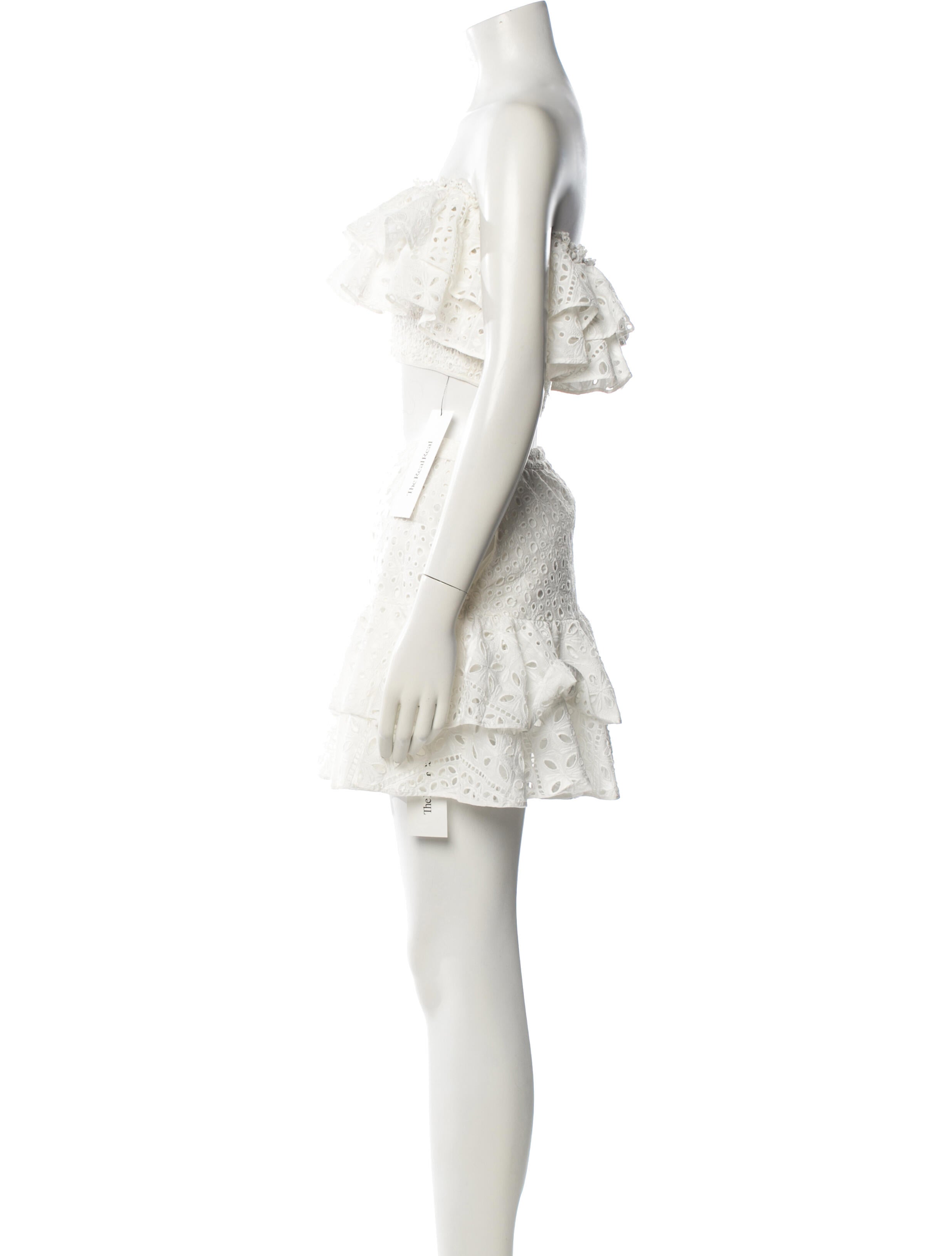 Charo Ruiz Eyelet Trim Skirt Set