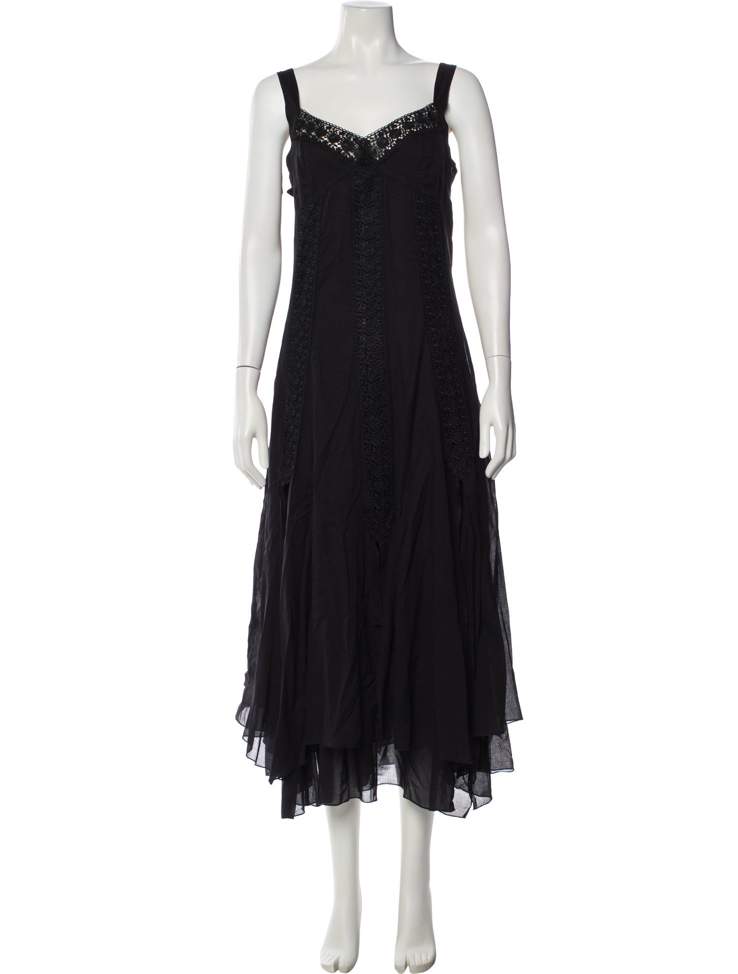 Charo Ruiz V-Neck Long Dress