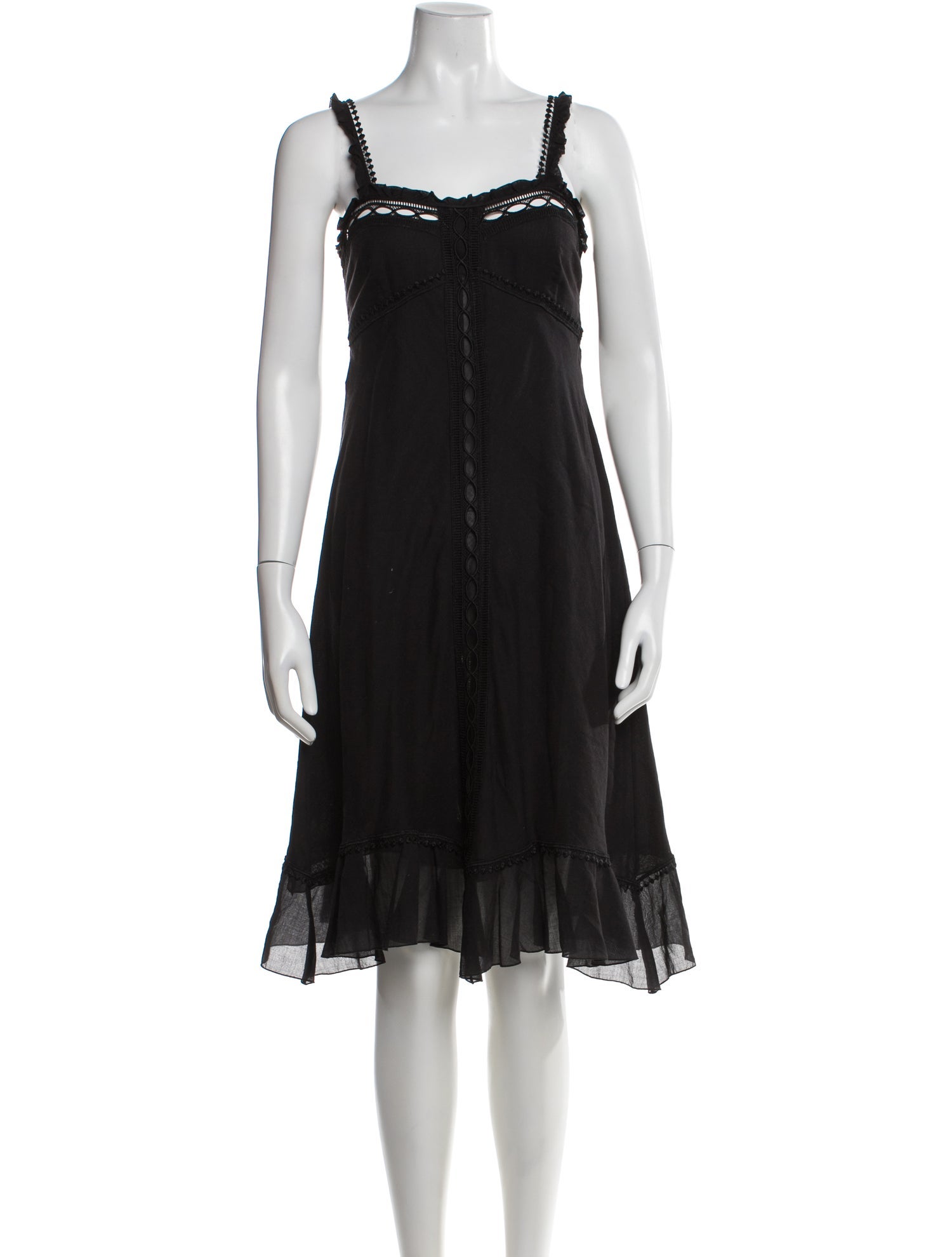 Charo Ruiz Square Neckline Knee-Length Dress