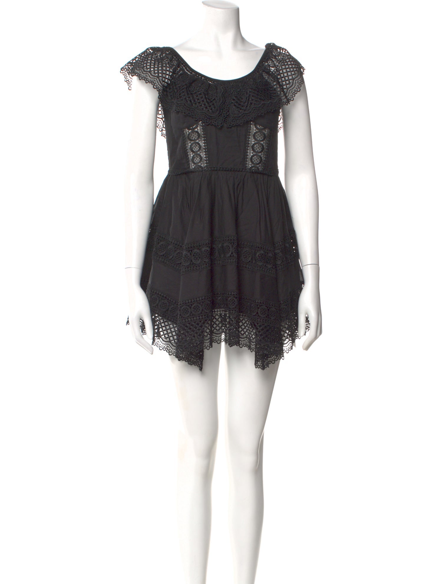 Charo Ruiz Scoop Neck Mini Dress