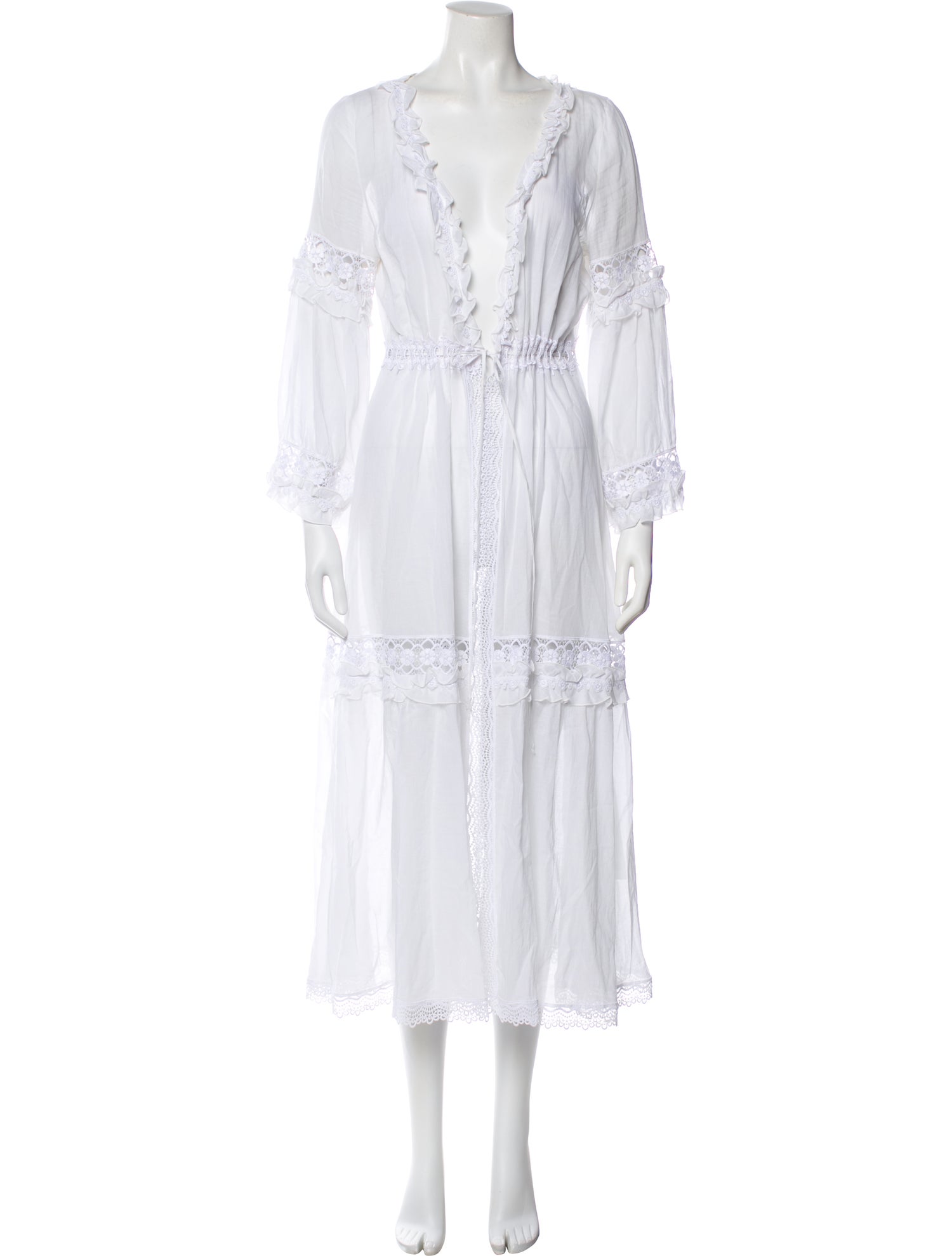 Charo Ruiz Ruffle Embellishment Robe