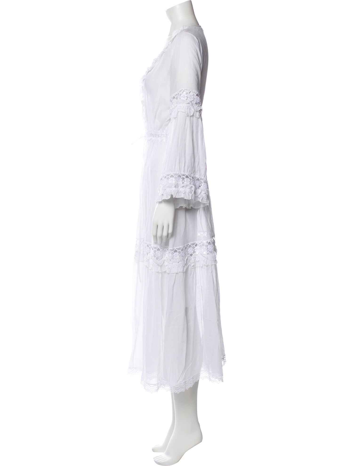 Charo Ruiz Ruffle Embellishment Robe