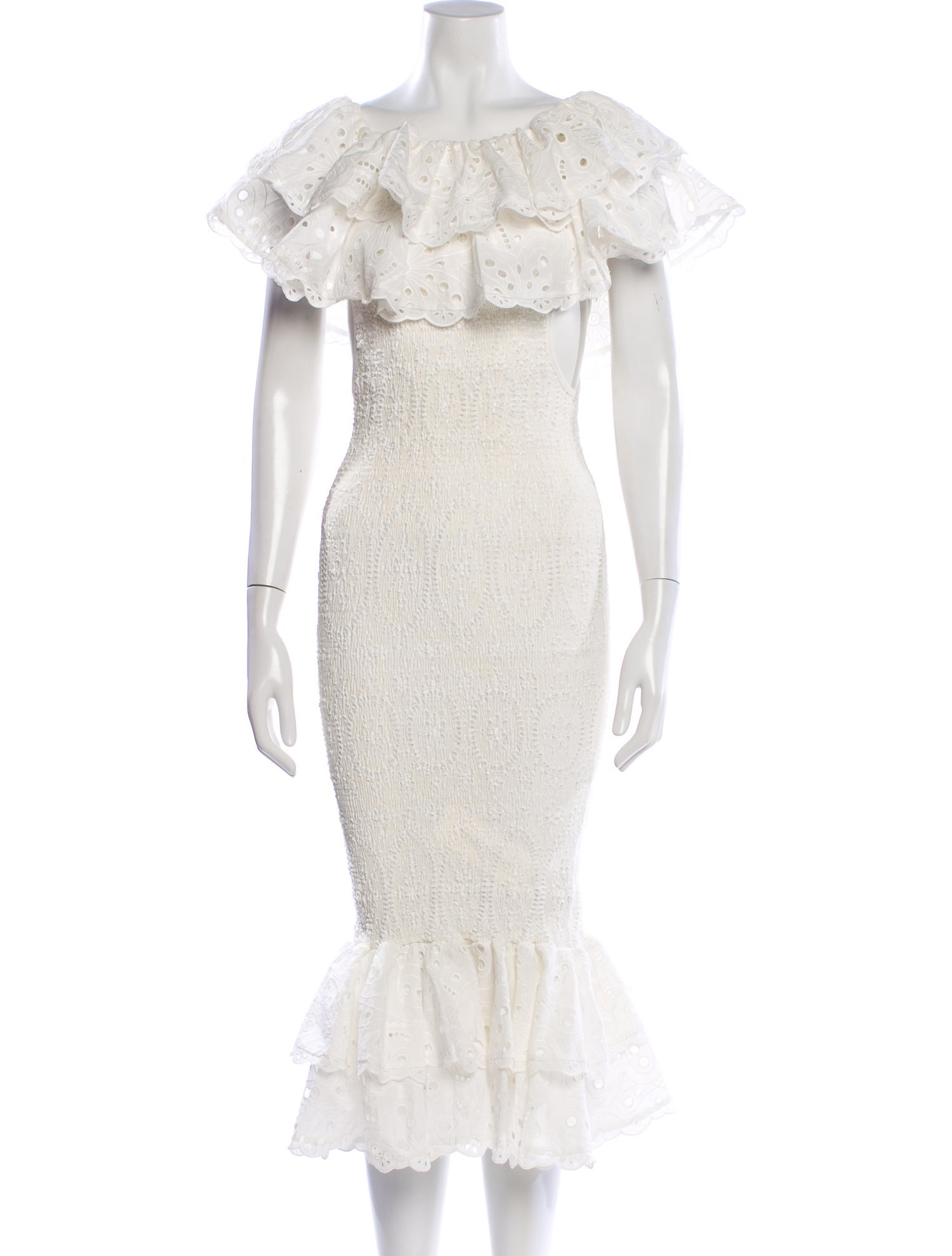 Charo Ruiz Bateau Neckline Midi Length Dress