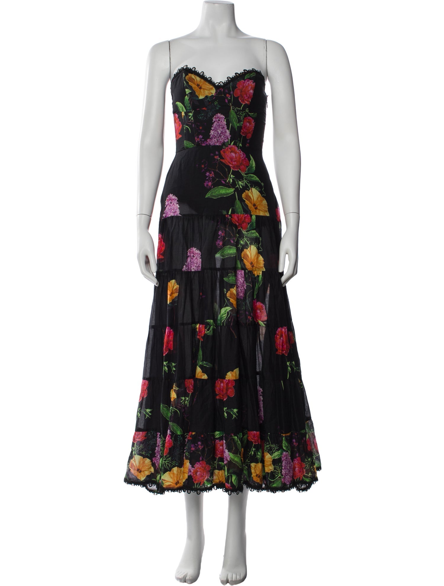 Charo Ruiz Floral Print Midi Length Dress