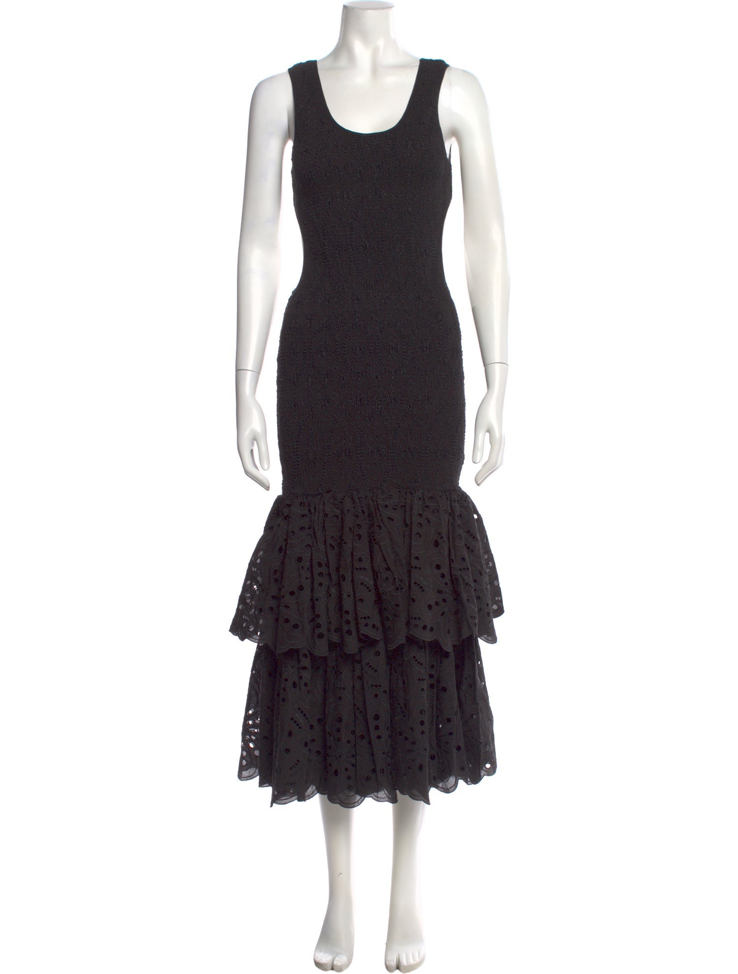 Charo Ruiz Lace Pattern Long Dress