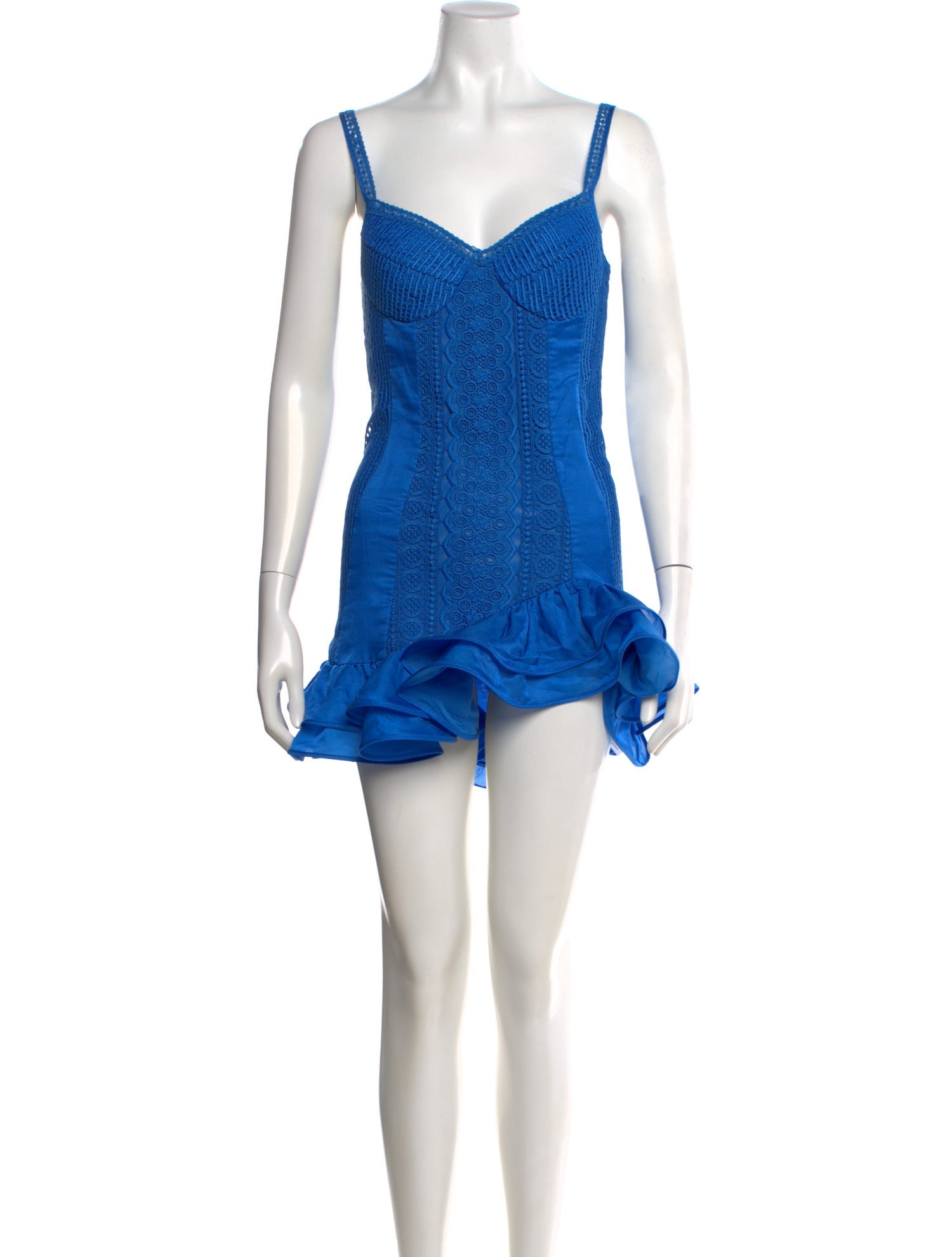 charo ruiz blue mini dress Charo Ruiz Ibiza Esmare puff-sleeve Mini Dress | Blue