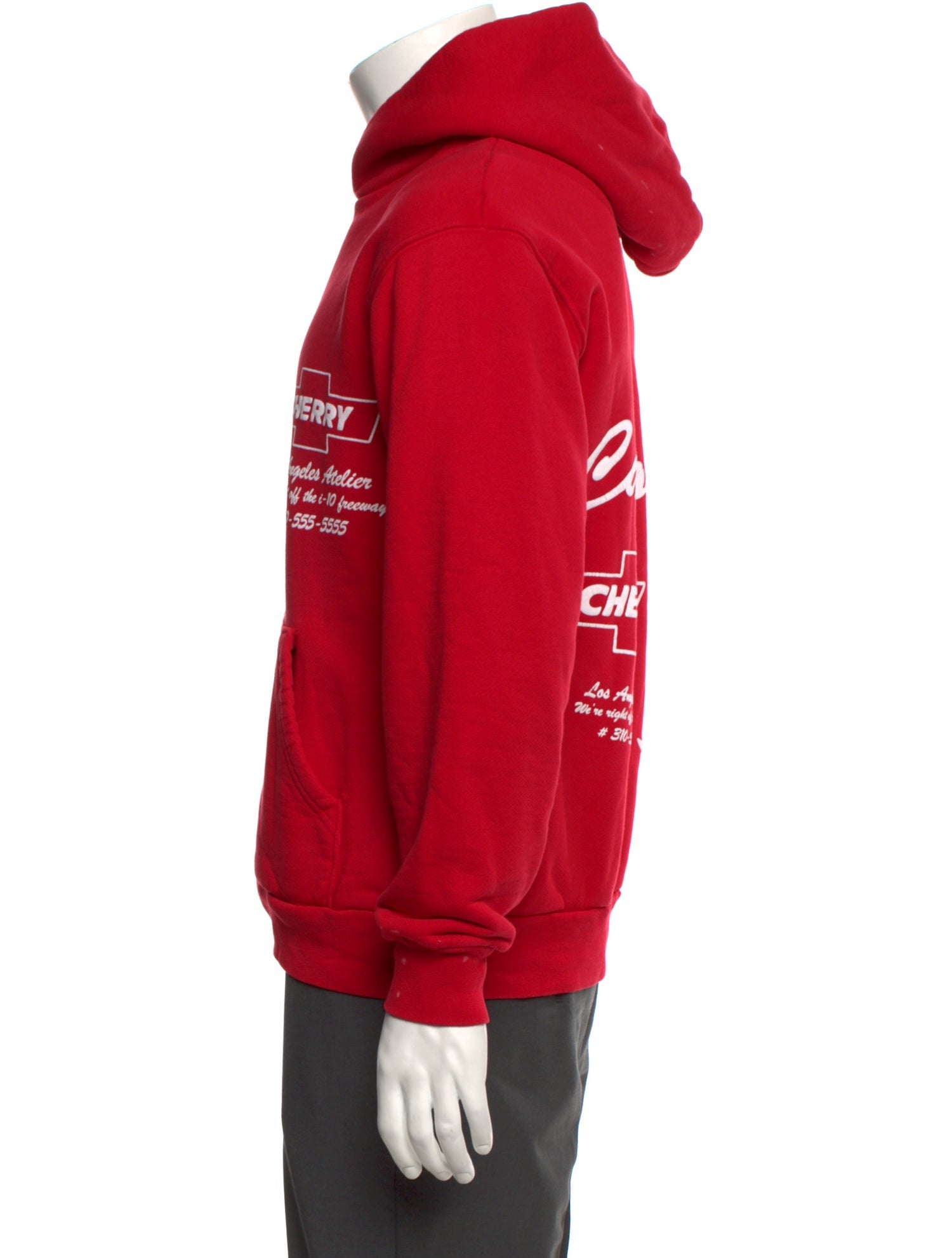 Cherry Los Angeles Graphic Print Crew Neck Hoodie