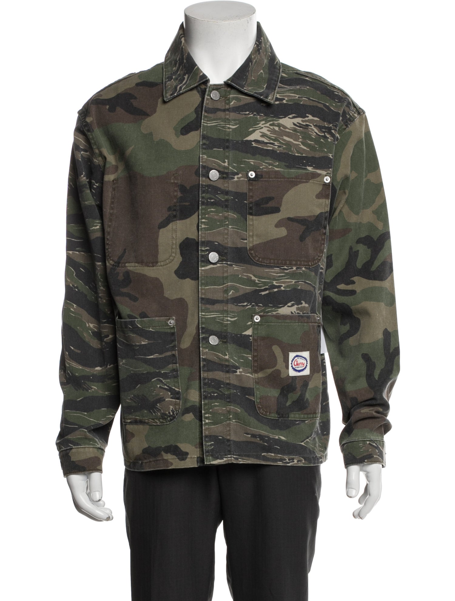 Cherry Los Angeles Camouflage Print Utility Jacket w/ Tags