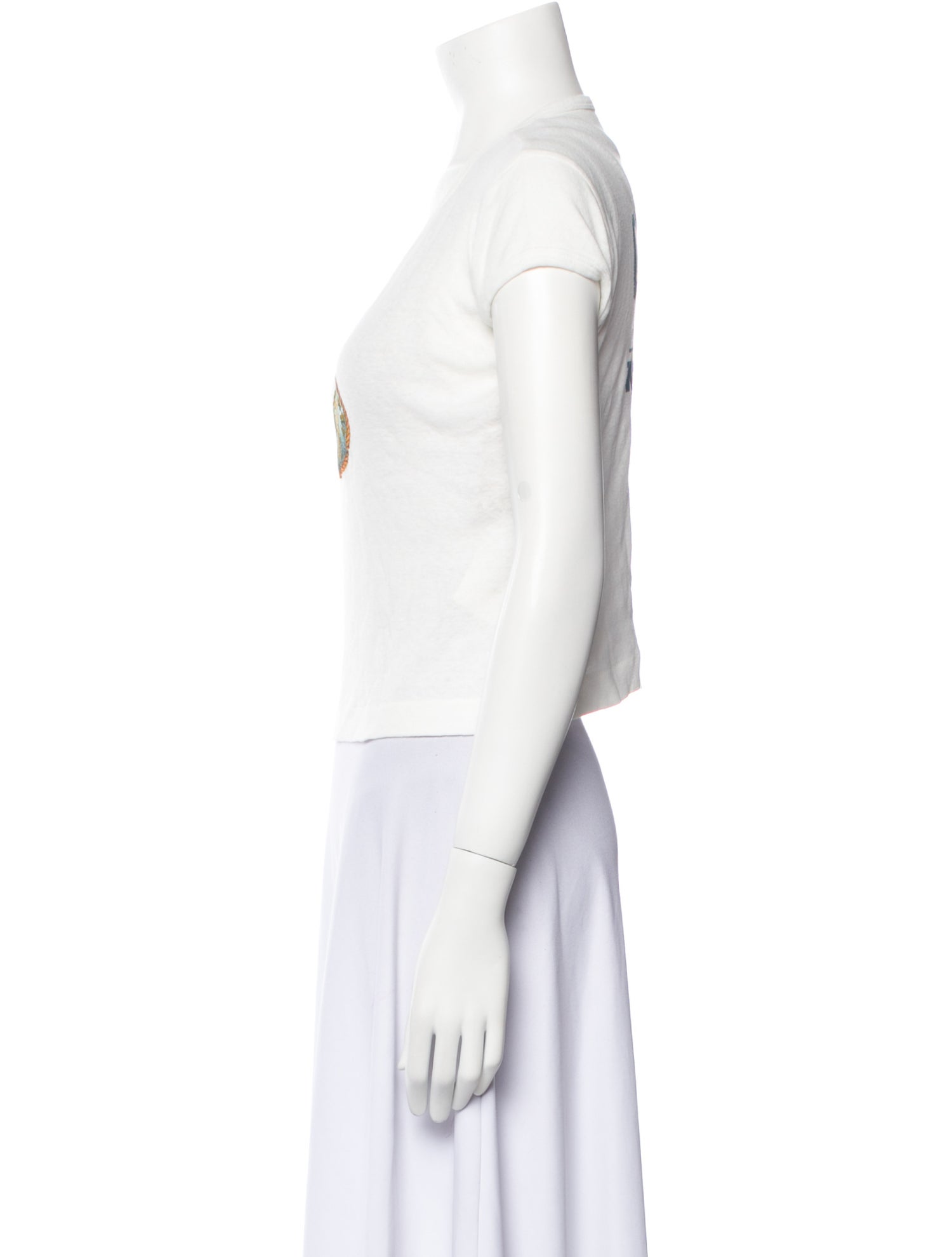 Cherry Los Angeles Graphic Print Scoop Neck T-Shirt