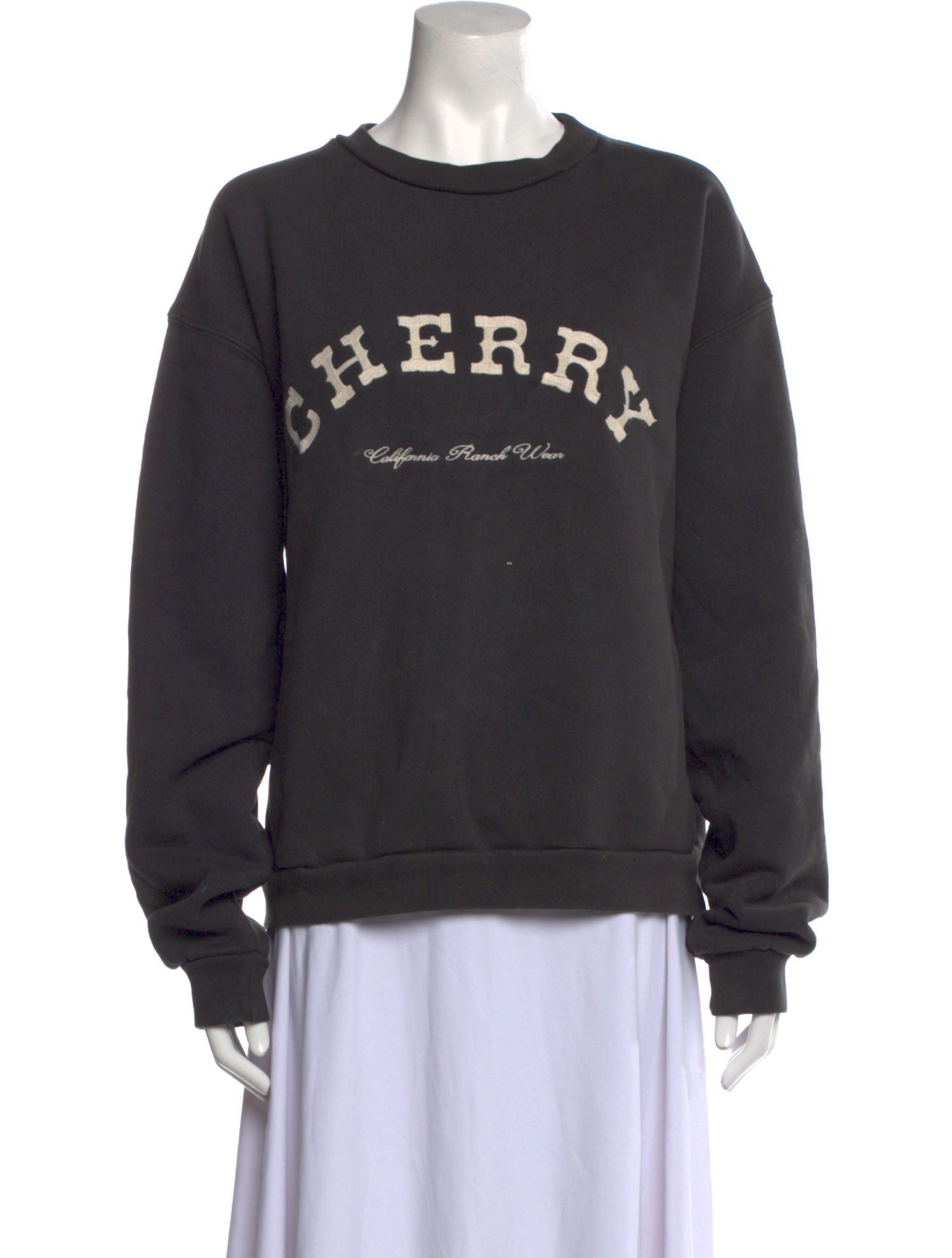 Cherry Los Angeles Graphic Print Crew Neck Sweatshirt
