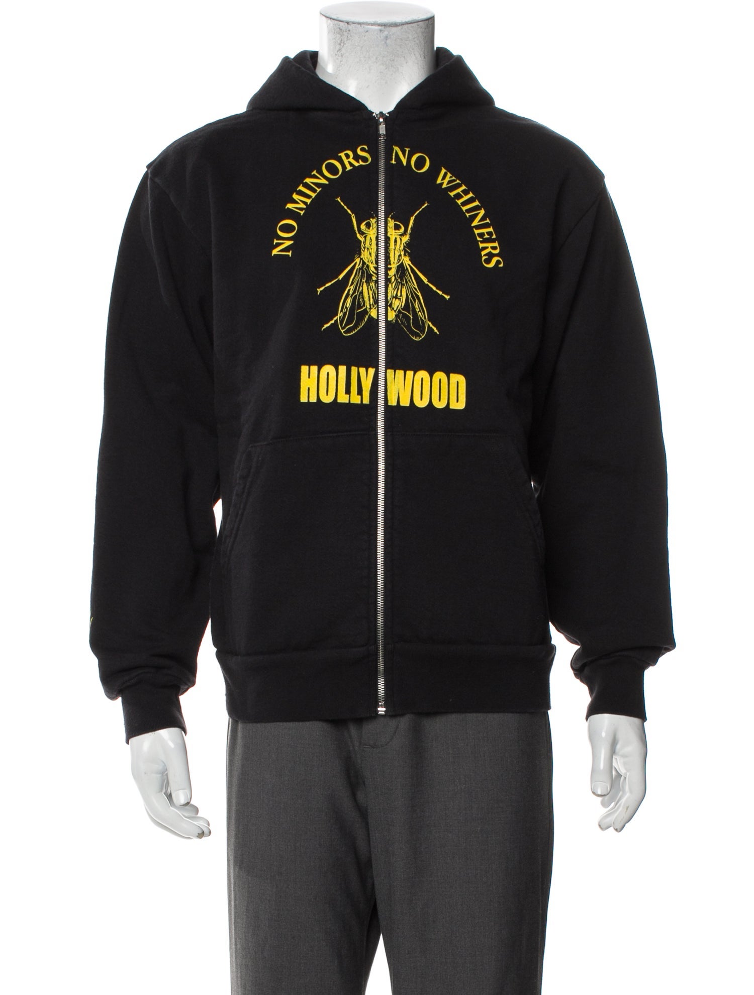 Cherry Los Angeles Graphic Print V-Neck Hoodie