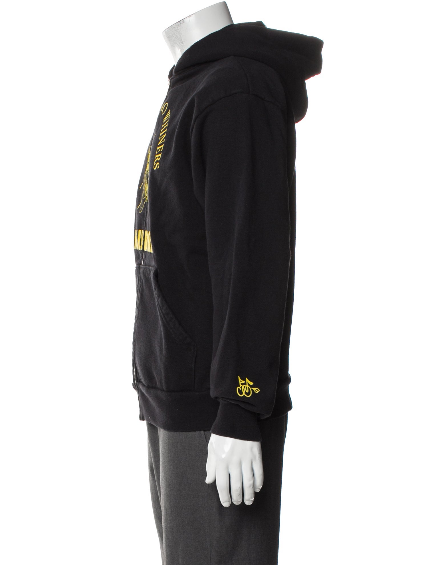 Cherry Los Angeles Graphic Print V-Neck Hoodie