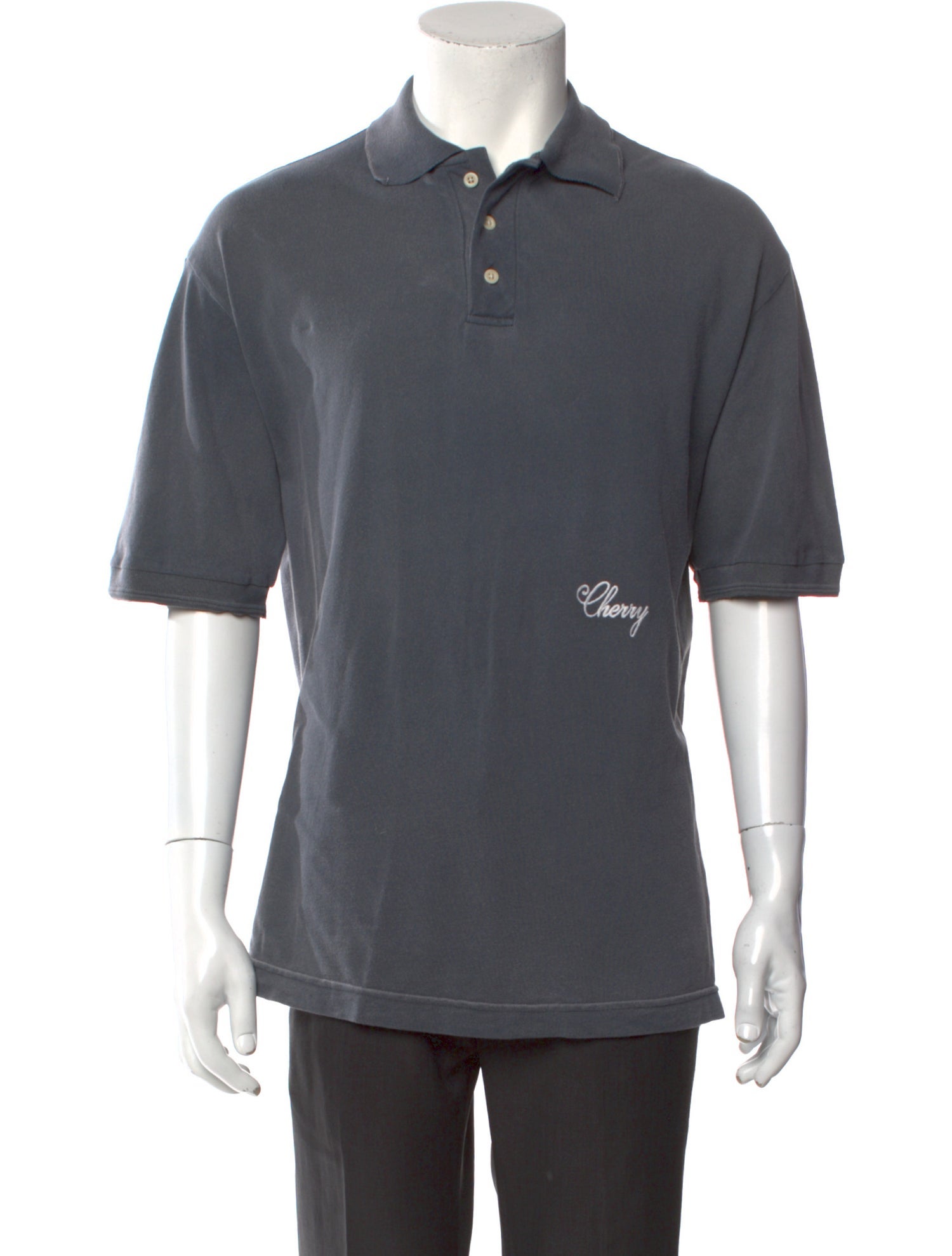 Cherry Los Angeles Collar Short Sleeve Polo Shirt